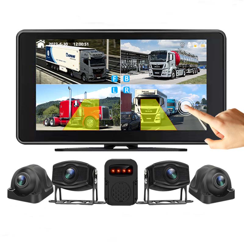 10.1 colio 4 kanalo transporto priemonės monitoriaus sistemos palaikymas 2.5D jutiklinis/BSD aptikimas/MP5/Bluetooth/FM/Garso ir šviesos aliarmo/balso valdymas