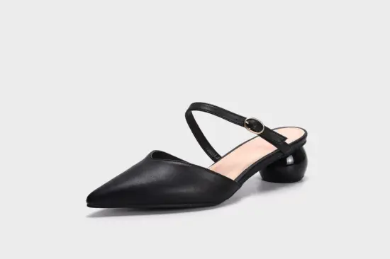 2021 new low cut cusp round heel sandals