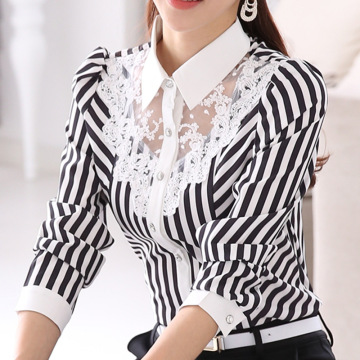 korean style lace professional blouse