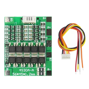 Lithium 18650 Battery BMS Packs with 4S 30A 14.8V Protection PCB