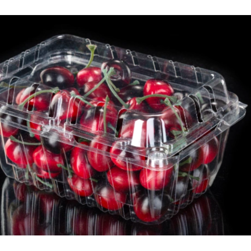 Cherry PET Plastic Tray With Lid