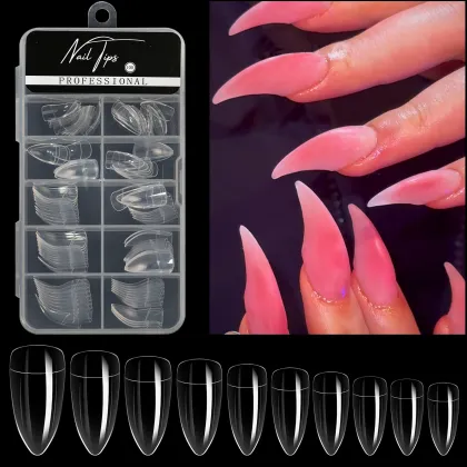 Hotsale Artificial Fingernails 100 pcs: Eagle Claw Half Cover False Nails