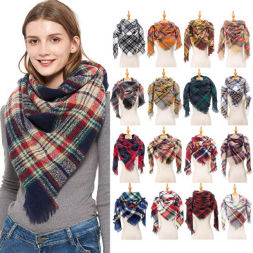 Scarves Wrap Scarf Fashion Women Men Unisex Warm Long Shawl Wraps Large Scarves Knit Cashmere Tassel Plaid Winter Scarves