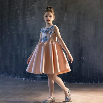Children's Dress with Skirt and Bow - Girls' Clothing