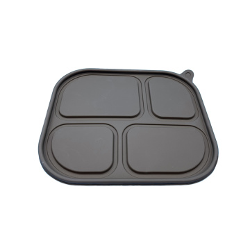 Fully degradable coffee grounds lunch box lid