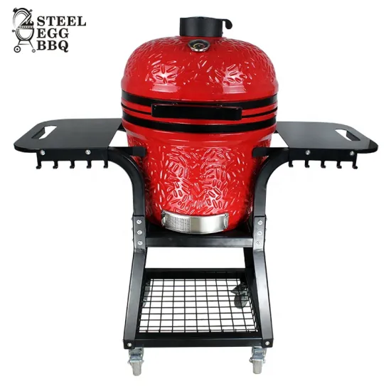 SEB KAMADO 19 22 Inch Grills Bbq Outdoor Charcoal Grills Parillas Kamado Grill with Trolley