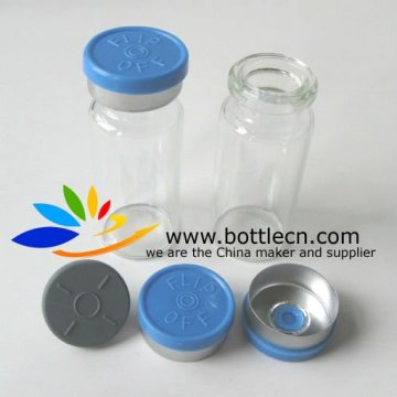 eye drop bottle gray rubber stopper sky blue 20mm flip off caps crimper