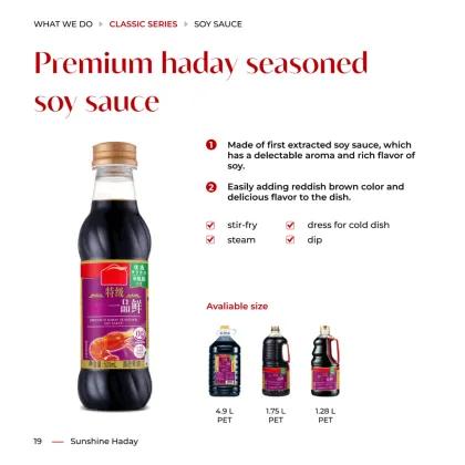 Tasty seafood flavored soy sauce