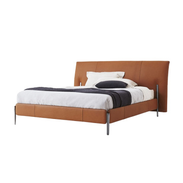 Modern Luxury Leather Bed for Master Bedroom