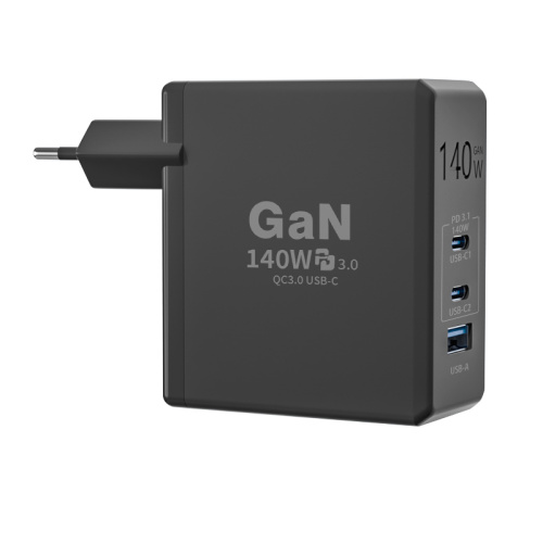 Hot Selling 140w 3 Ports Gan Type-c Charger Laptop Quick Charge Usb-c Pd Qc3.0 Wall Charger for phone for laptop