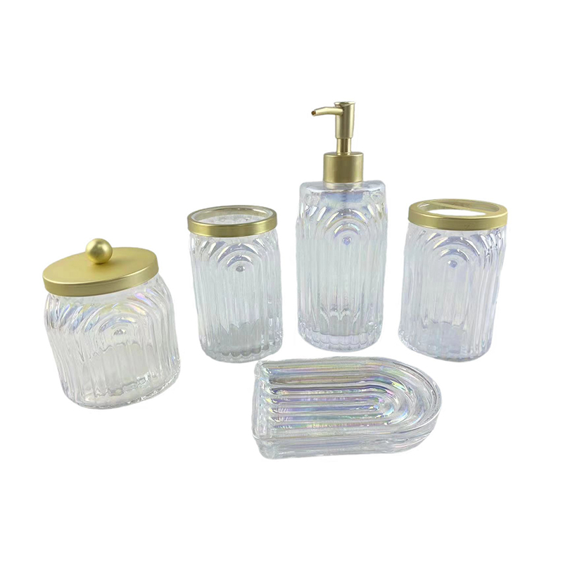 Five piece hotel bathroom set