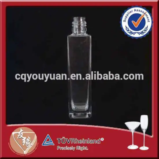 Extremelly white fancy olive oil glass bottle 200 ml