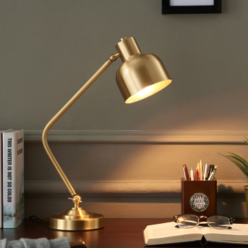 Modern Brass Table Lamp for Study and Bedroom