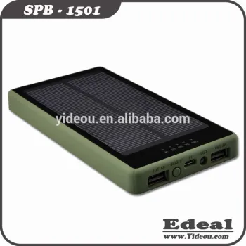 7000mAh 10000 mAh solar power bank with dual output