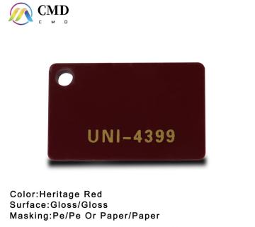 Heritage Red Acrylic Plexiglass sheet 3mm Thick 1220*2440mm