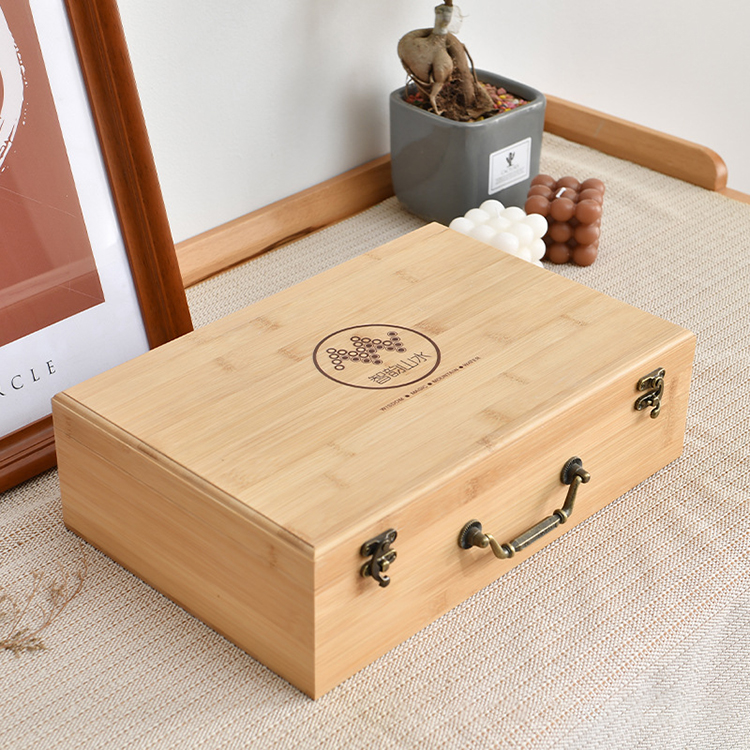 Caja de vino de madera interior de plástico al ras