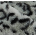 Tela de piel de conejo artificial leopardo impreso falso