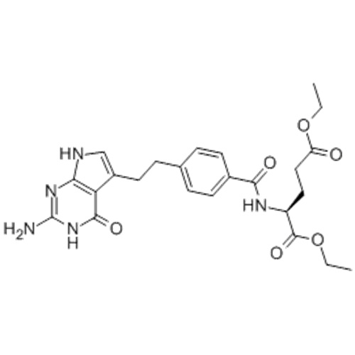 Ácido L-glutámico, N- [4- [2- (2-amino-4,7-dihidro-4-oxo-3H-pirrolo [2,3-d] pirimidin-5-il) etil] benzoil] -, 1,5-dietil éster CAS 146943-43-3