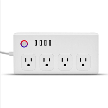 Chaoran Google Assistant Alexa Home Devices 4 USB 전원 스트립 미국 표준 확장 소켓 tuya