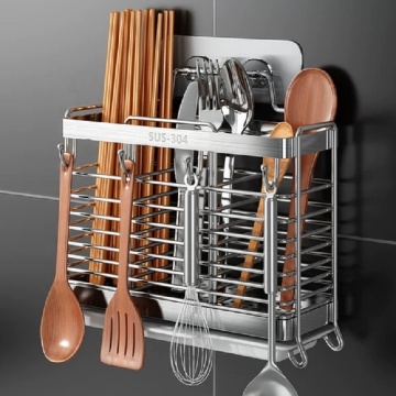 Stainless Steel Cutlery Storage Drying Rack for Chopsticks and Tableware