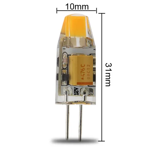 AC/DC12V 1.2W COB Silica Glue G4 LED Replacement Lamp