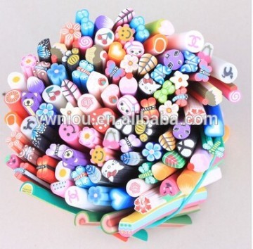 200 Pcs Nail Art Cane DIY Mixed Polymer Clay Fruit Slice