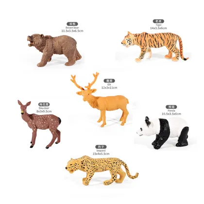 6-Piece Farm Animal Set Toy Playset: Dollar Promotion Item from Wild Safari Zoo, Jungle, and Forest Collection