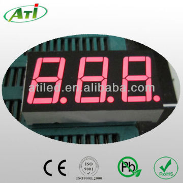 0.28 inch super red three digit 7 segment LED display, 3 digit LED