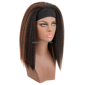 AliLeader Wholesale Cheap Kinky Curly Synthetic Headband Wigs for Black Women