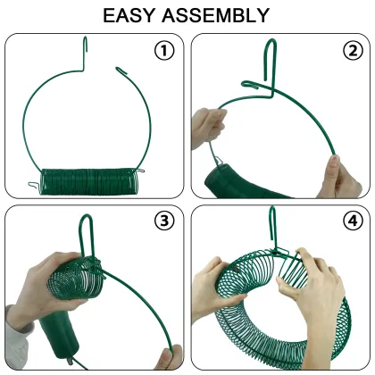 Hanging Wreath Bird Feeder - 2pcs Peanut Metal Feeder for Outdoor Birds and Squirrels