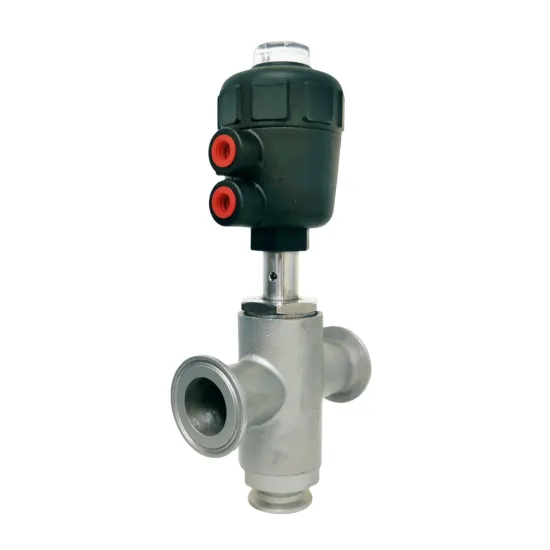 stainless steel PNEUMATIC 3way Angle seat valve