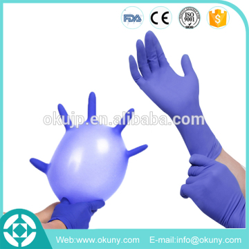 Disposable powder free Nitrile Glove purple
