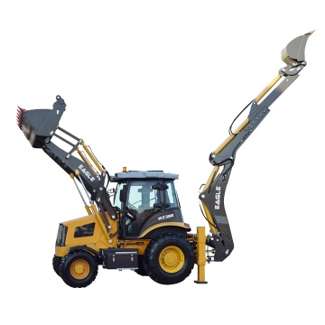 Traktor 4x4 kompak dengan loader dan backhoe