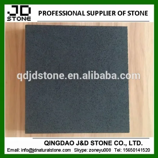 Honed volcanic stone/ Black Hainan basalt for sale