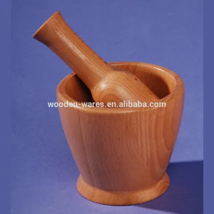 Mortar & Pestle set, wooden mortar, wooden pestle, grade A good quality mortar