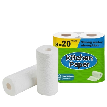Disposable Super Absorbent Recycled Kitchen Towels - 6 Roll Pack