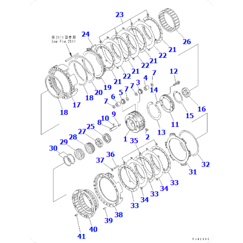 Loader WA600-7 Bearing 41E-15-19410