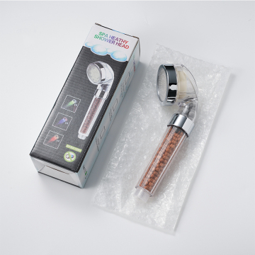 Bathroom Color Changing High-Pressure Filter Shower Head with LED