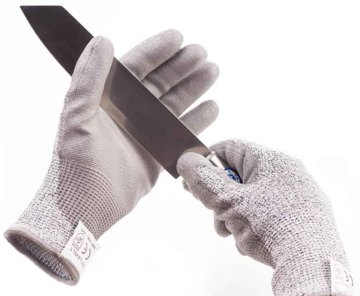 Cut Resistant Level E PU Coated Safety Gloves for Cutting Applications