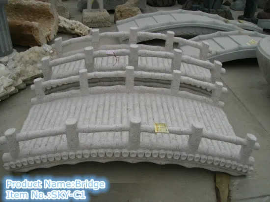 japanese bamboo granite garden bridge