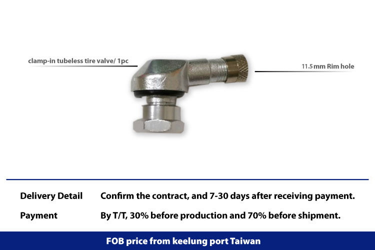 DCV510, Clamp in tubeless tire valve for tire repair