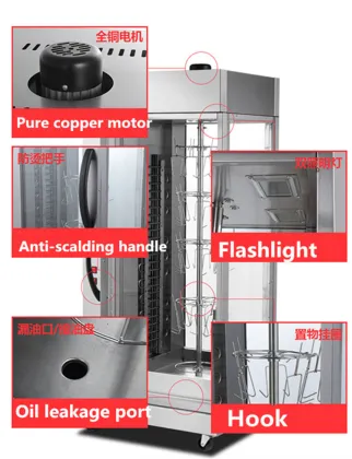 Vertical Electric Grill Chicken Rotisserie Oven