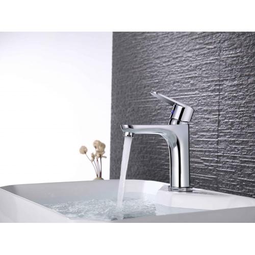 Wall Mounted Basin Tap Bathroom Brass Chrome Single Handle Hot&Cold Basin Faucet Manufactory