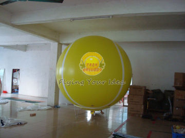 Yellow Full Digital Printed Sport Tennis Ball Balloons With 170mm Tether Points For Party