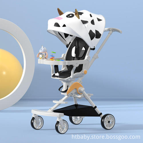 Customized Aluminum Alloy Comfortable Folding 3-in-1 Baby Stroller