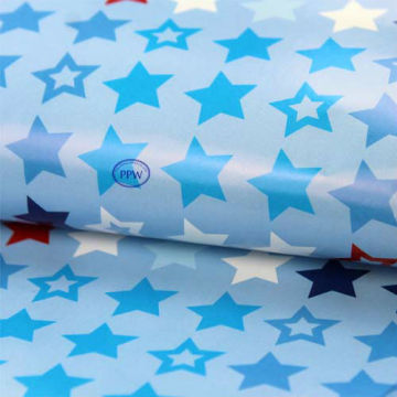 Design Blue star printed gift wrapping paper