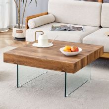 Elegant Glass Leg Coffee Table for Living Rooms