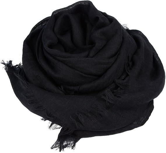 Women Summer Scarfs Large Long Lightweight Linen Beach Gauze Shawl Wrap 75"×43"