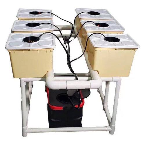 Square PP Plastic Planting Rack for Soilless Balcony Farming with Dutch Buckets