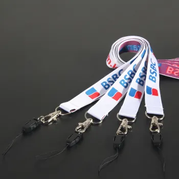 Polyester custom round narrow neck lanyard with different accessories